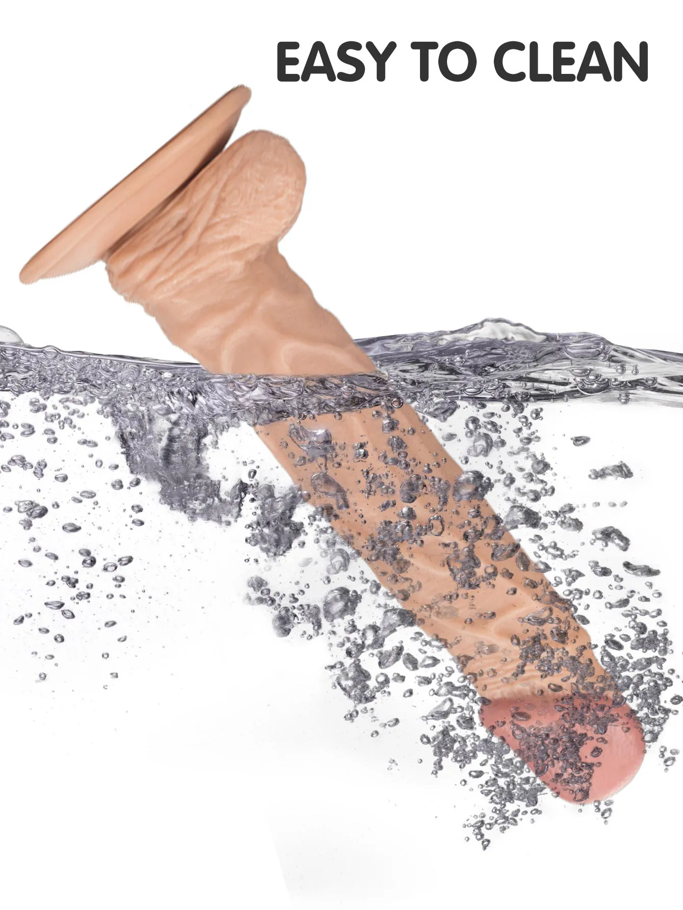 10 inch Long Realistic Dildo - Lifelike Vein Glan Small Testicles Sex Toys for Women