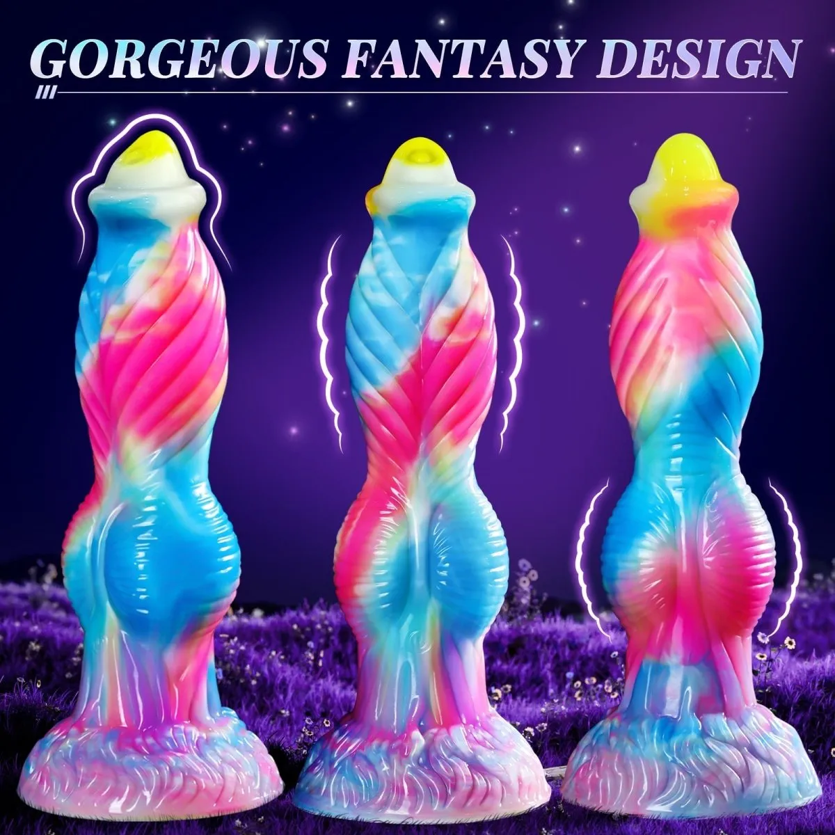 10.2 inch Fantastic 3 in 1 Realistic Huge dildo Vibrator Sex Toy-App Control
