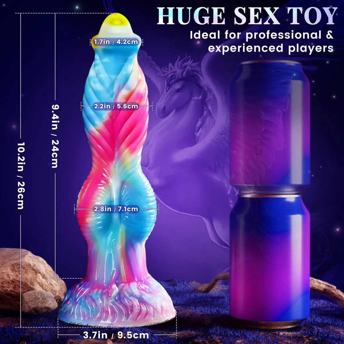 10.2 inch Fantastic 3 in 1 Realistic Huge dildo Vibrator Sex Toy-App Control