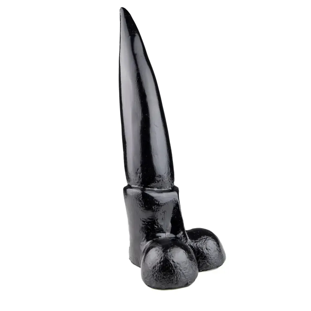 12-inch Extra Large Black Realistic Dildo with Balls