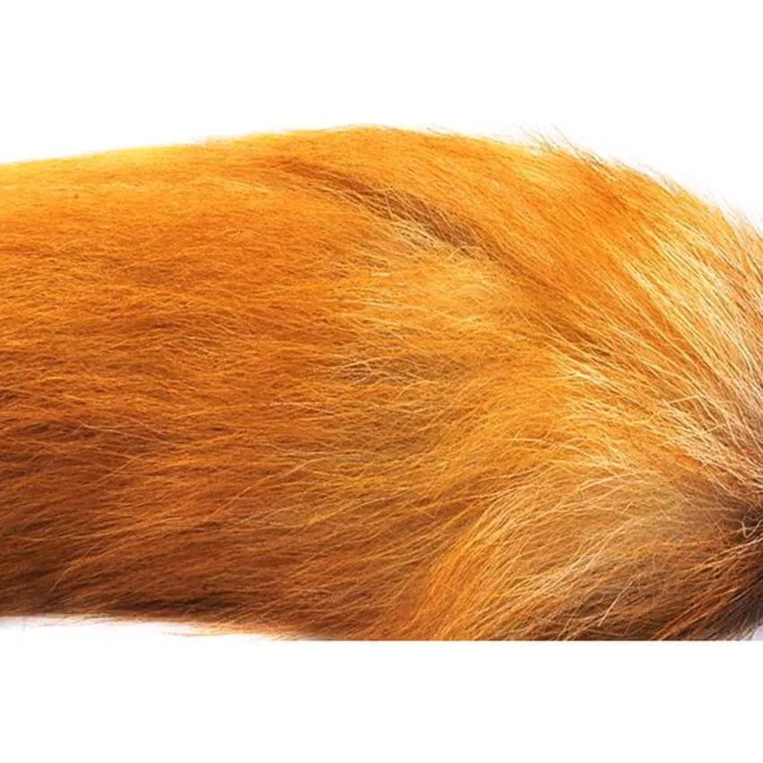 16 Orange Brown Cat Tail Silicone Plug