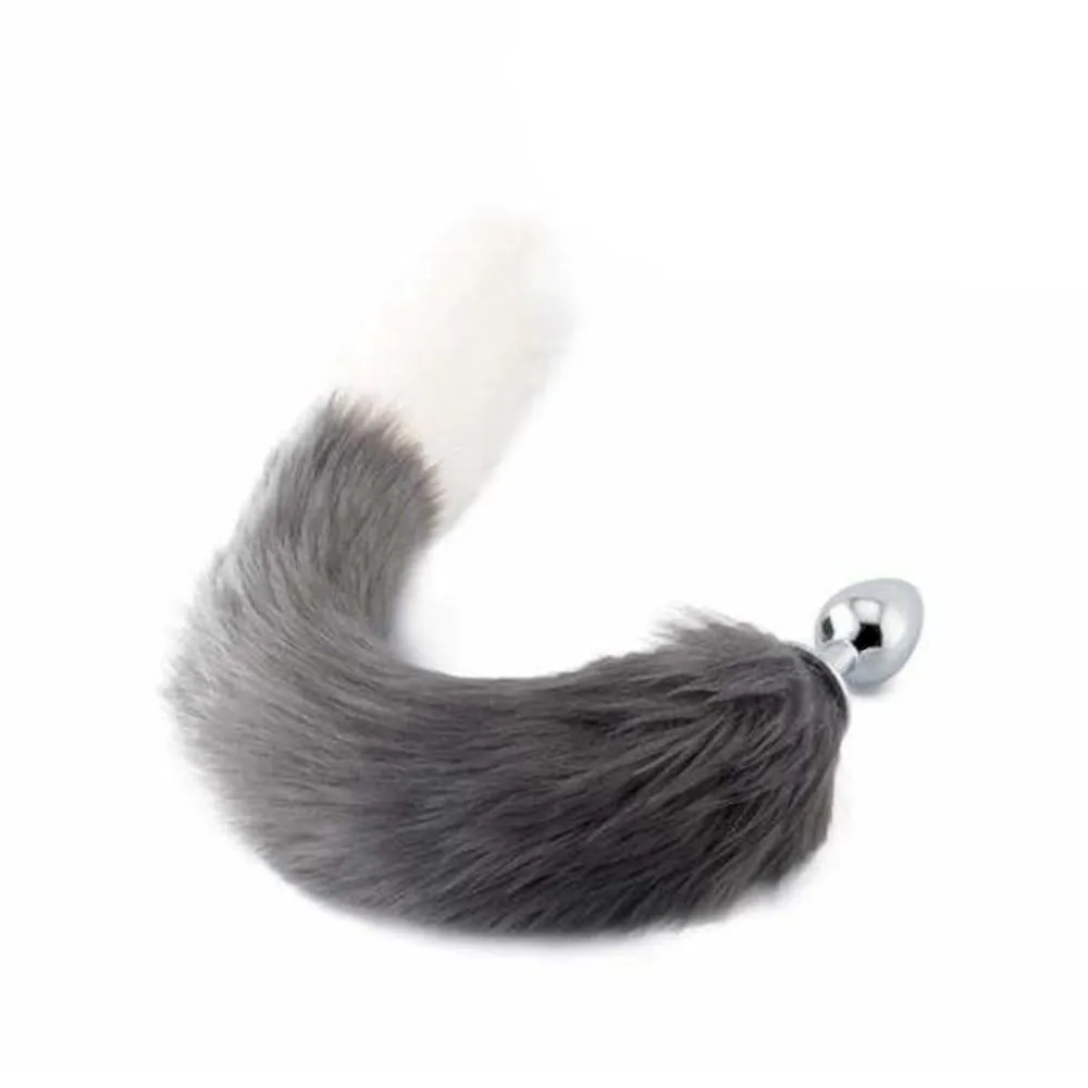 18 Grey Fox Tail Plug
