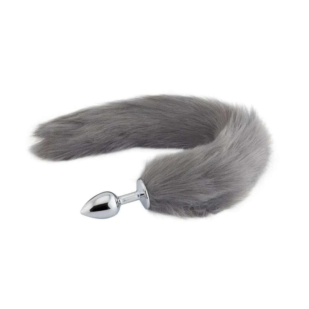18 Grey Fox Tail Plug