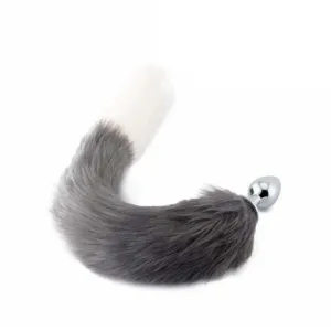 18 Grey Fox Tail Plug