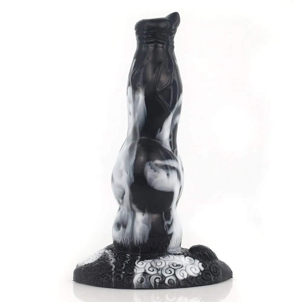 7.28 Inch Blood Flesh Silicone Dildo Dog Dick Simulation Animal Dildo