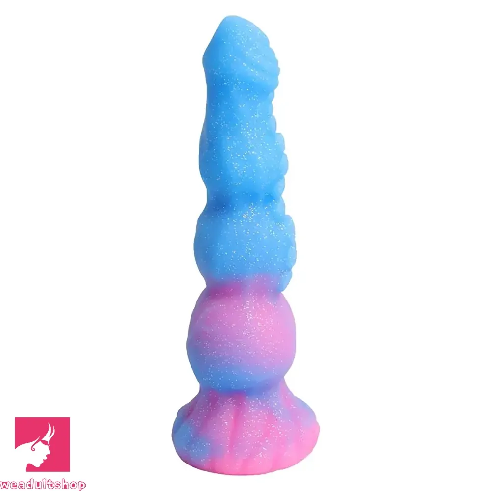 9.44in Starry Night Light Tentacle Anal Plug Cock Silicone Large Dildo