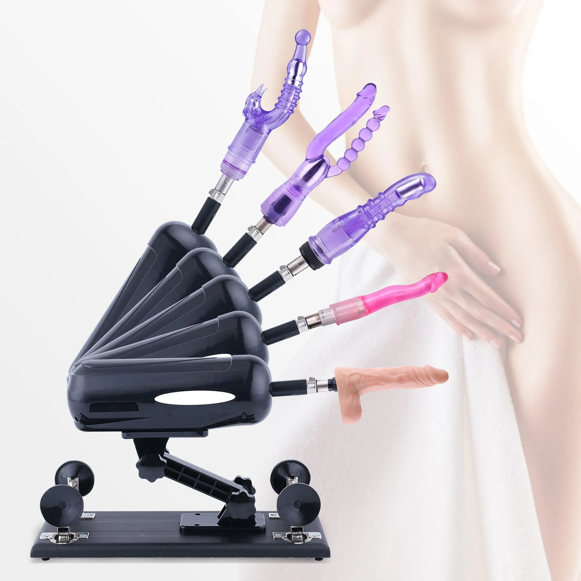 Adult Sex Machine Gun for Couples with Different Sizes Lifelike Dildos
