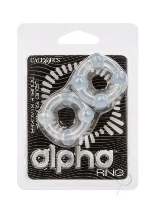 Alpha Silicone Double Stacker Clear
