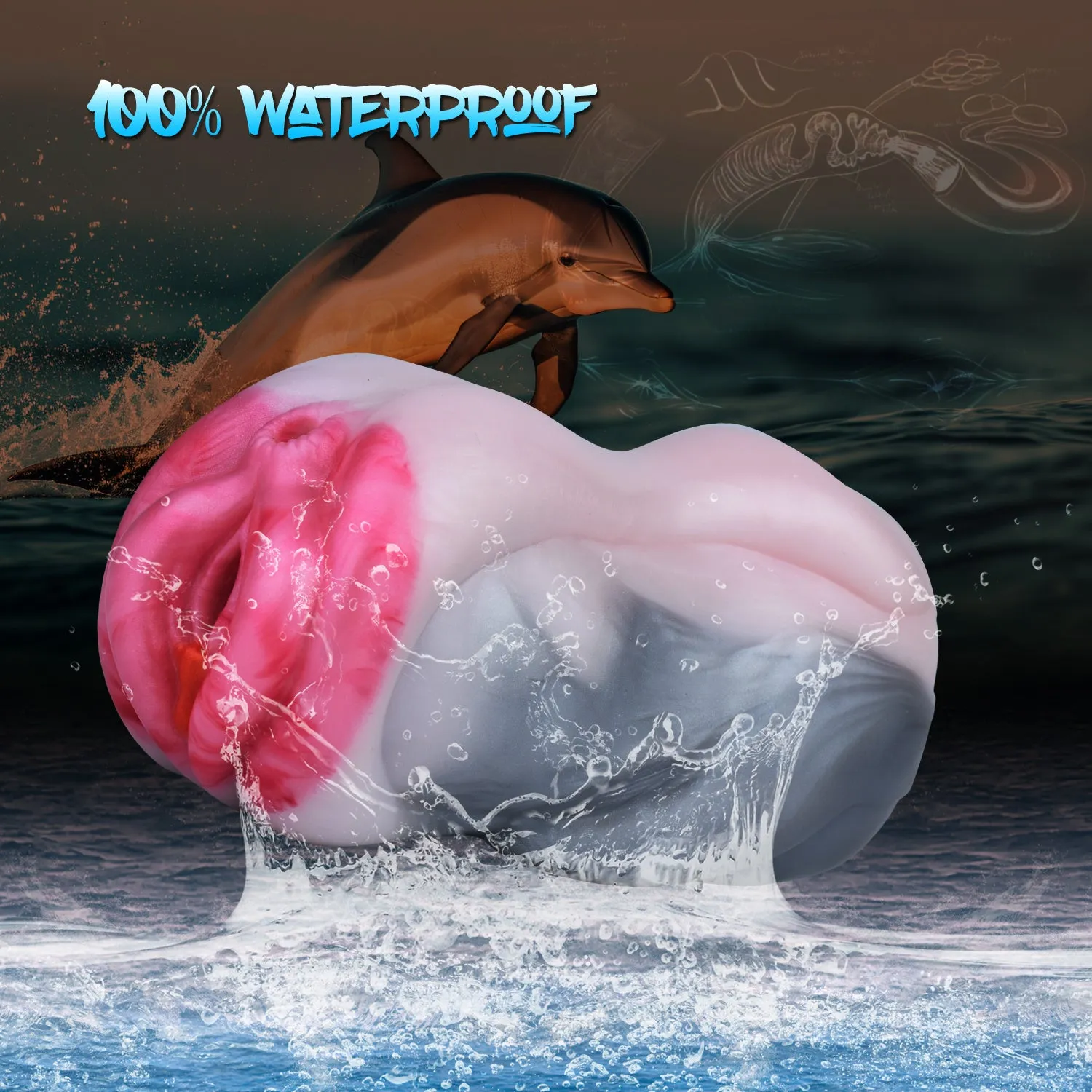 Animal Pocket Pussy Penis Masturbator - Fantasy Silicone Vaginal Blowjob Sex Toys for Men