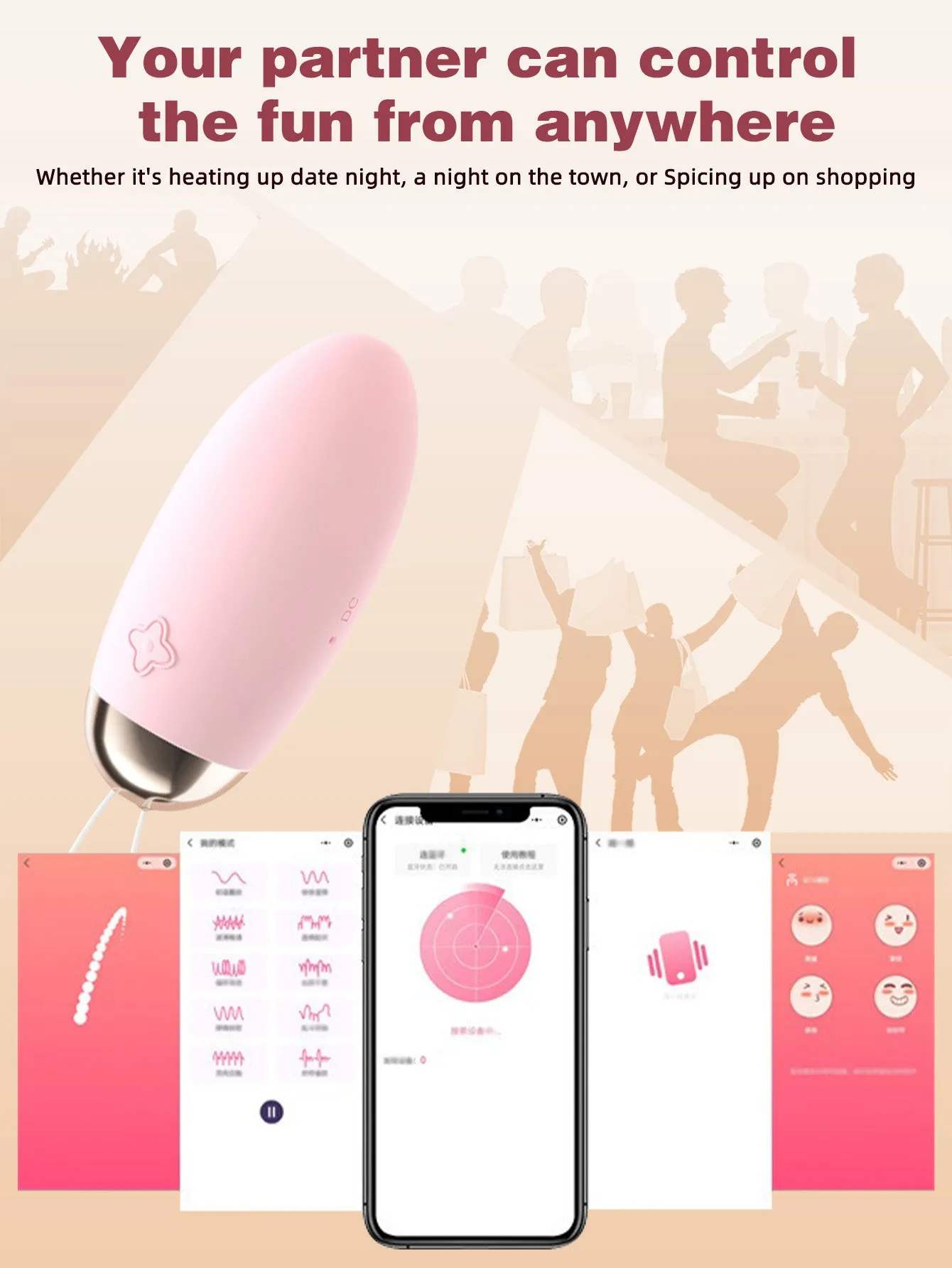 APP Control Female Sex Toys - 10 Vibrating Bullet Vibrator Pocket Pussy Panty Egg