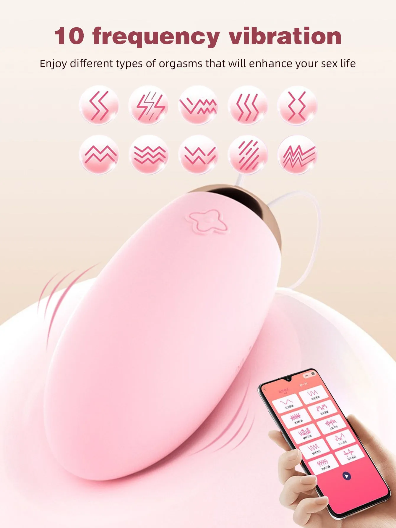 APP Control Female Sex Toys - 10 Vibrating Bullet Vibrator Pocket Pussy Panty Egg