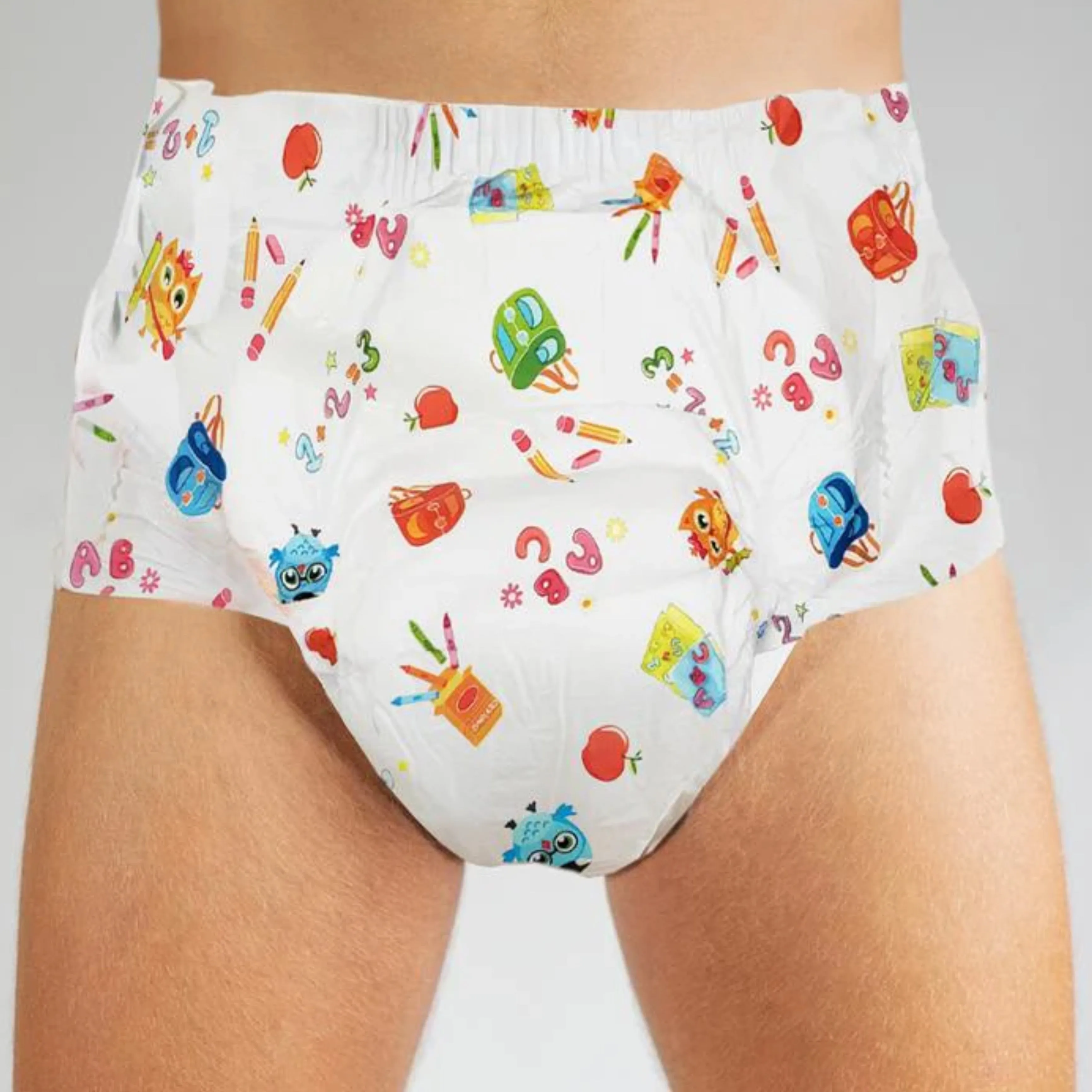 Bambino Skooldoole All Over Print ABDL Adult Diaper Sample *DISCONTINUED*