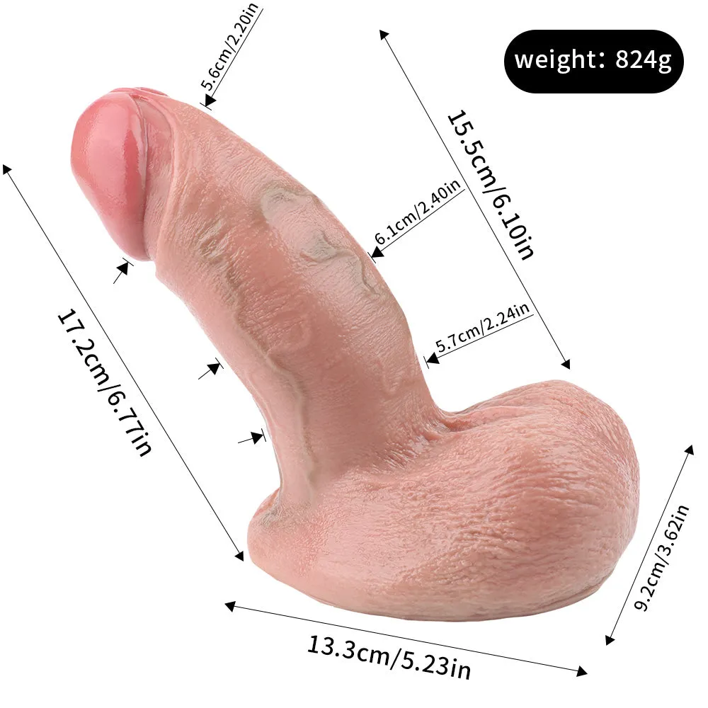 Big Testicle Huge Dildo Anal Butt Plug - Suction Cup Life Size Penis Masturbation Women Sex Toys