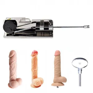 Bright Silver Metal Fucking Sex Machine for Women