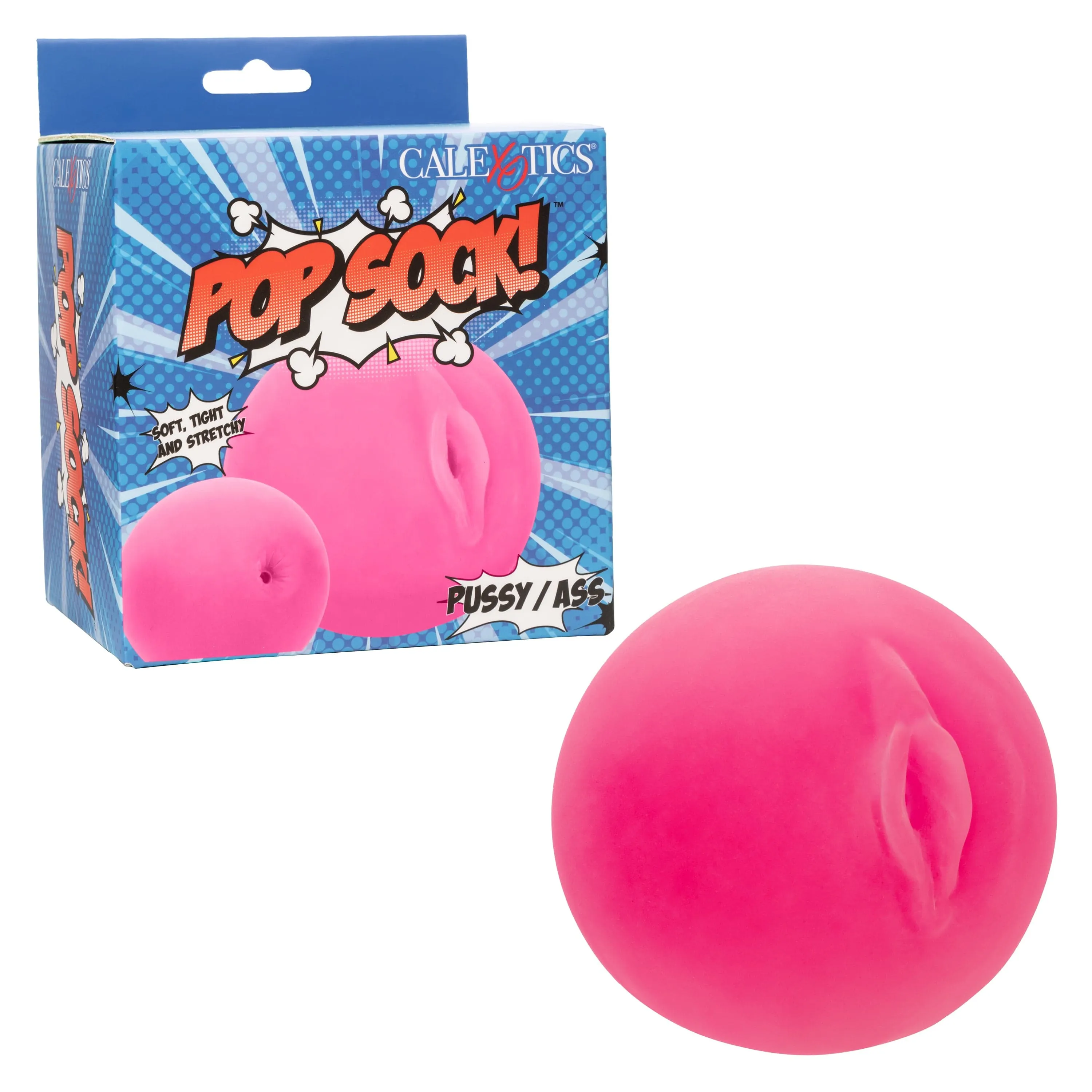 California Exotics - Pop Sock! Pussy/Ass Soft Stroker Masturbator (Pink)