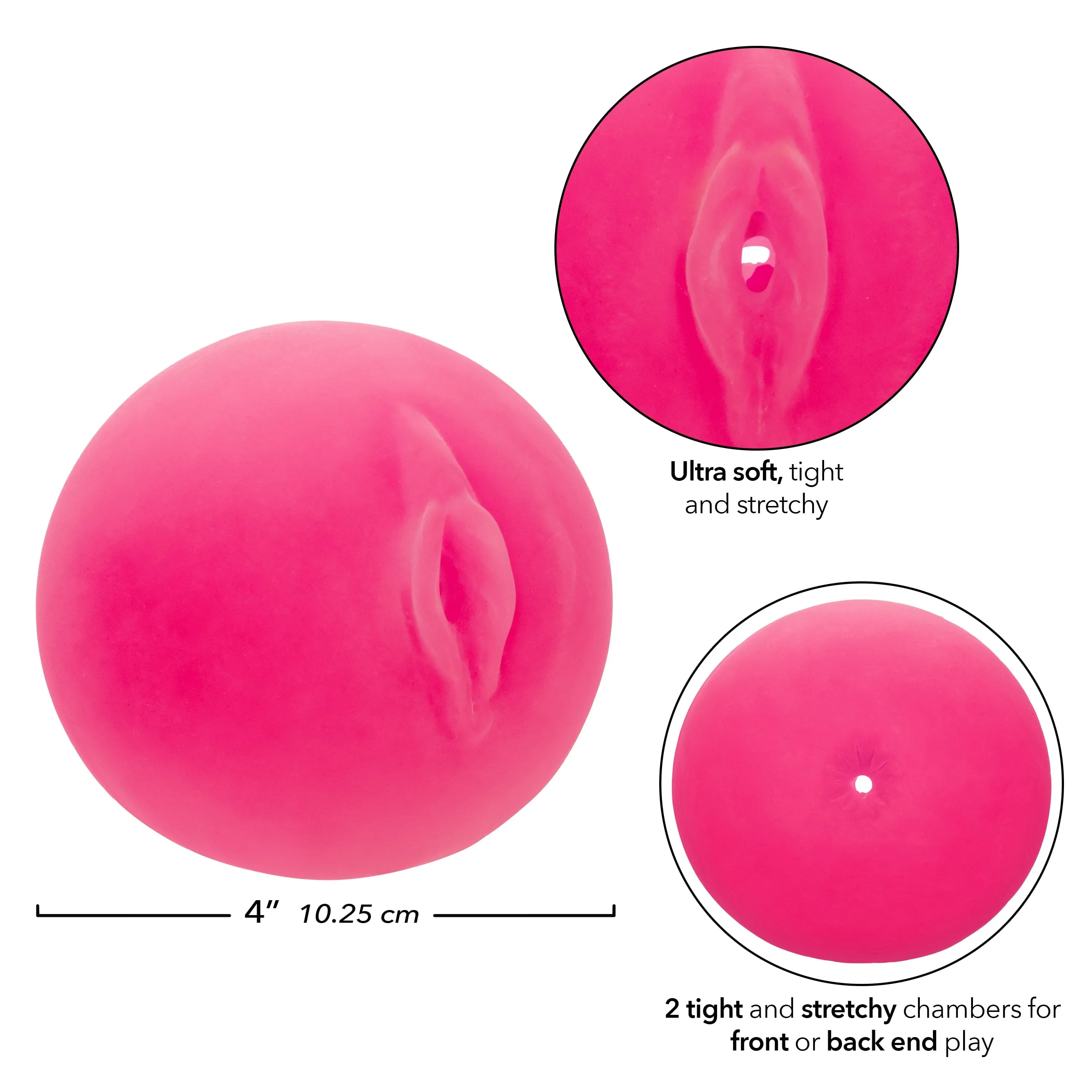 California Exotics - Pop Sock! Pussy/Ass Soft Stroker Masturbator (Pink)