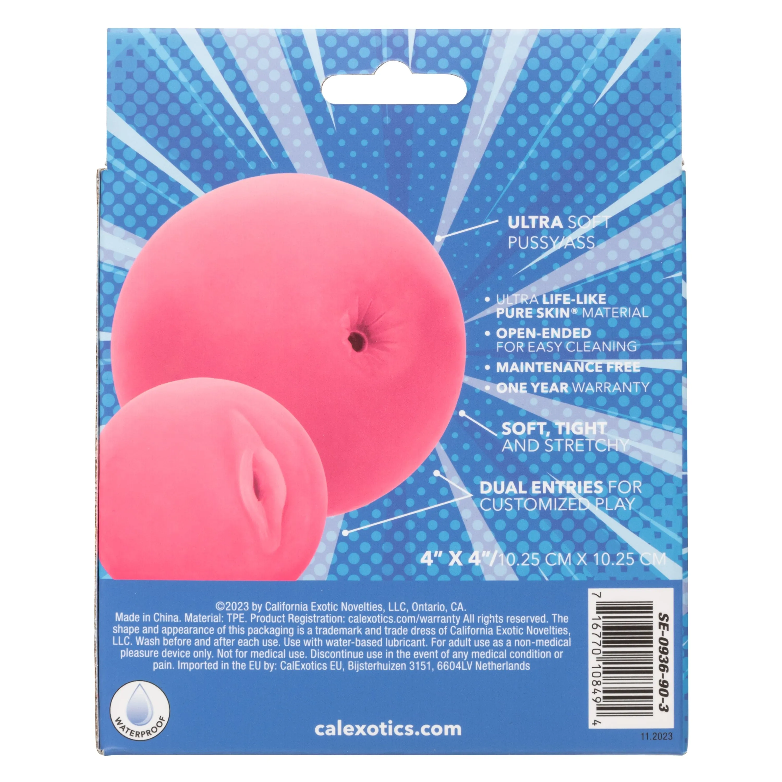 California Exotics - Pop Sock! Pussy/Ass Soft Stroker Masturbator (Pink)
