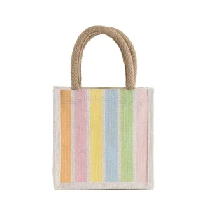 Candy Stripe Petite Gift Tote White/Multi