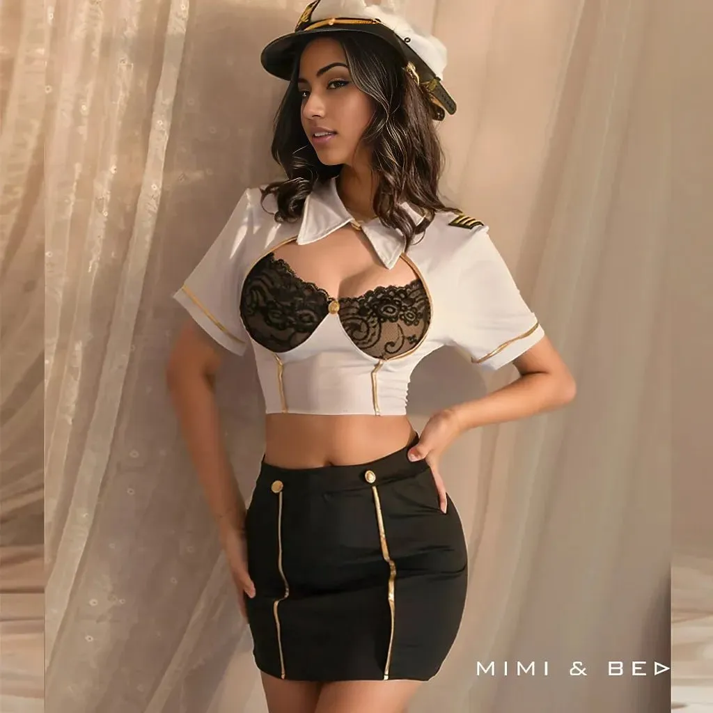 Captain's Charm Aviation-Themed Lingerie Set