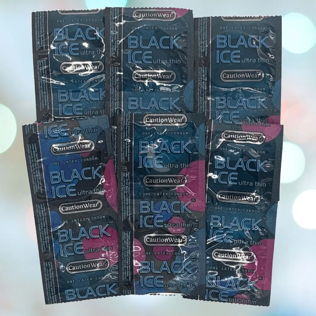 Caution Wear Black Ice Condoms