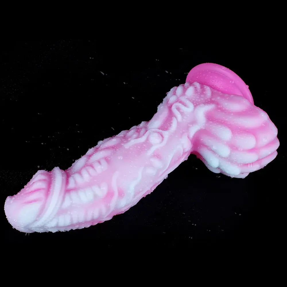 Colorful Pink Dildo Buttplug - Suction Cup Monster Dildos Couple Sex Toys