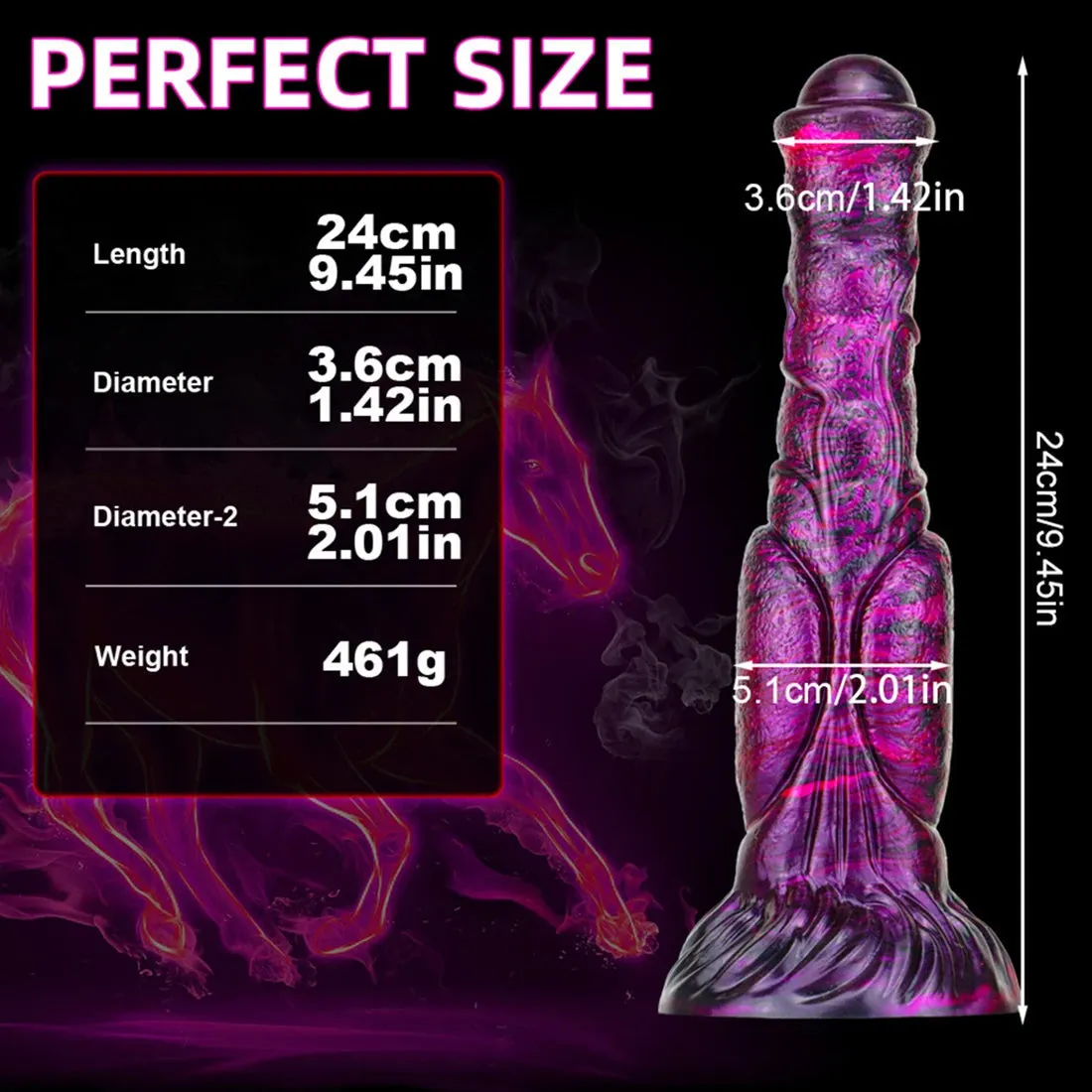 Colorful Realistic Monster Dildo - Soft Silicone Animal Dildos Sex Toys for Adult Erotic Wellness