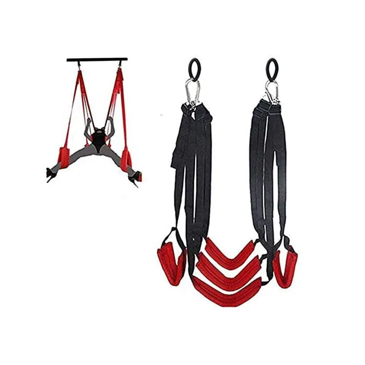 Come Closer Fetish Love Sling With Storage Bag | Weight Less | Black & Red