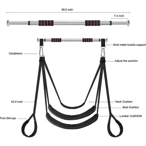 Come Closer Fetish Love Sling With Storage Bag | Weight Less | Black & Red