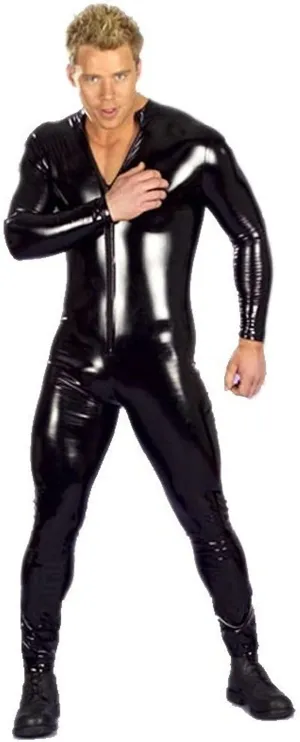 Come Closer Unisex Wet look  | Double Zipper | Unisex | Skin Tight | Catsuit