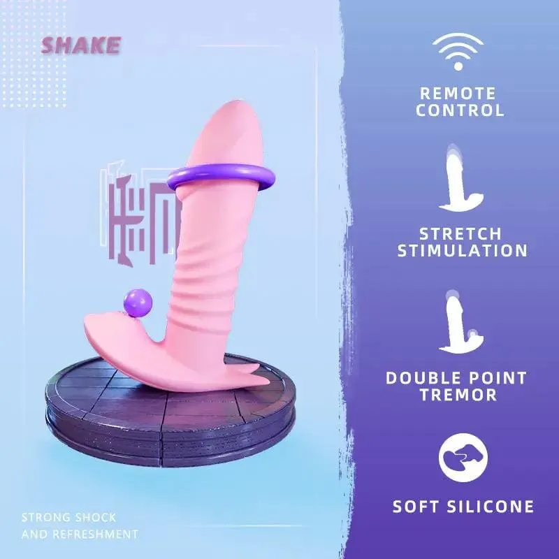 Domlust Thrusting Dildo Remote Control Panty Vibrator- 2cm Extension Distance for Extreme Sexual Enjoyment