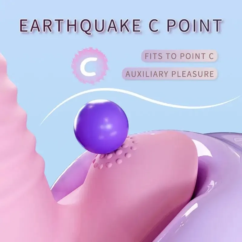 Domlust Thrusting Dildo Remote Control Panty Vibrator- 2cm Extension Distance for Extreme Sexual Enjoyment
