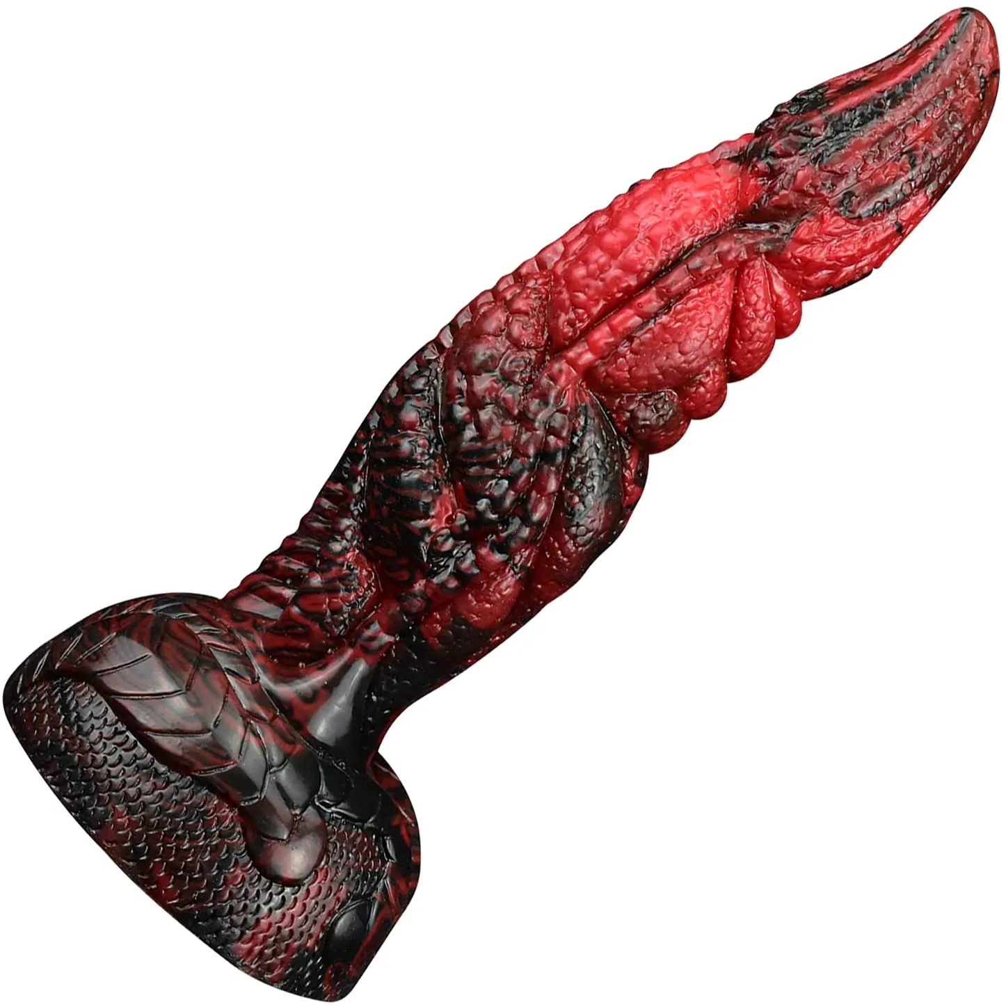 Domlust Volcanic Realistic Dildos. Huge Anal Dildo with Strong Sucker. Red-Black