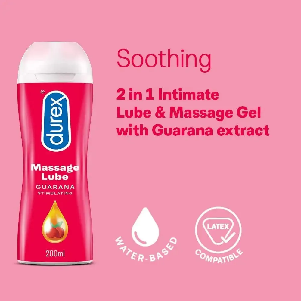 Durex Guarana Stimulating Water-based Massage Lube 200ml