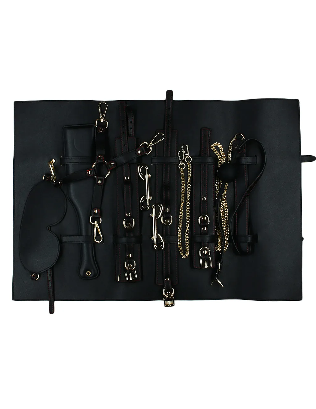 Edonista Beatrix Black & Gold 13pc Bondage Set