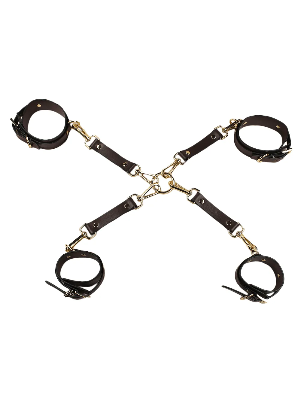 Edonista Venice Brown & Gold 13pc Bondage Set