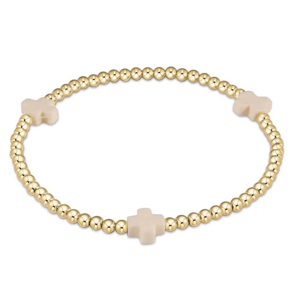 ENewton *eGirl* Bright Pink 3mm Signature Cross Bracelet