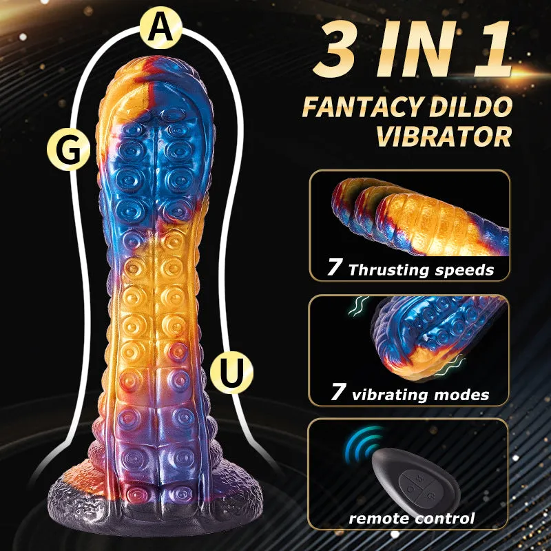 Exotic Fantasy Dildo Thrusting Vibrator - Huge Monster Remote Control Vibrating Dildos
