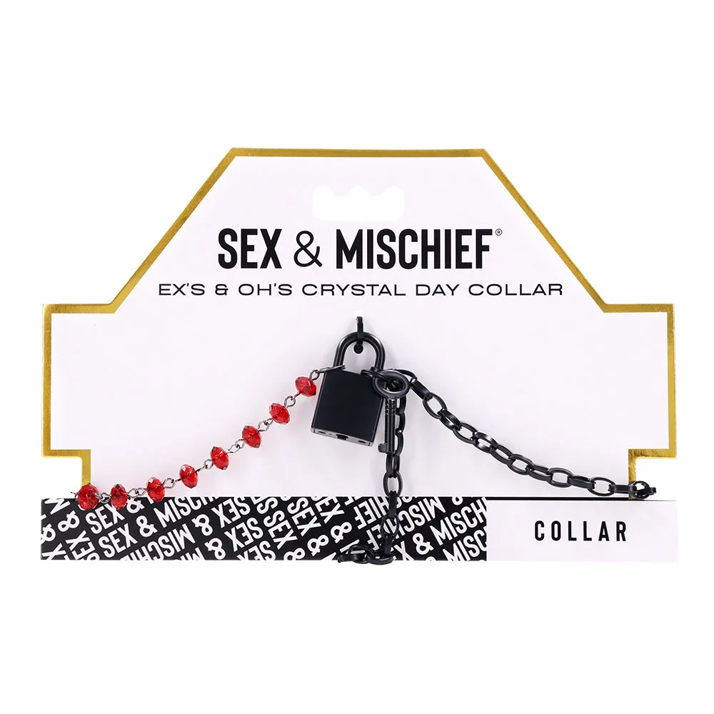 Ex's & Oh's Crystal Day Collar by Sportsheets
