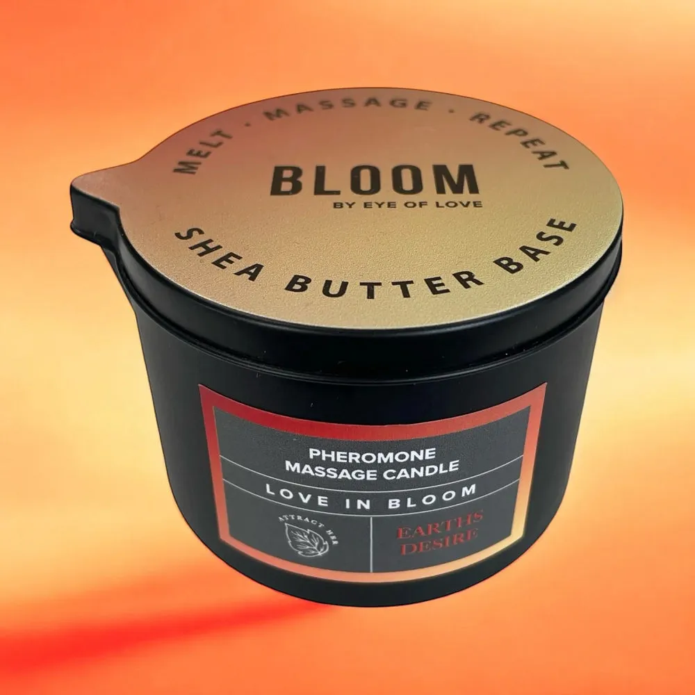 Eye of Love Bloom Pheromone Massage Candle Earth's Desire 5 oz.
