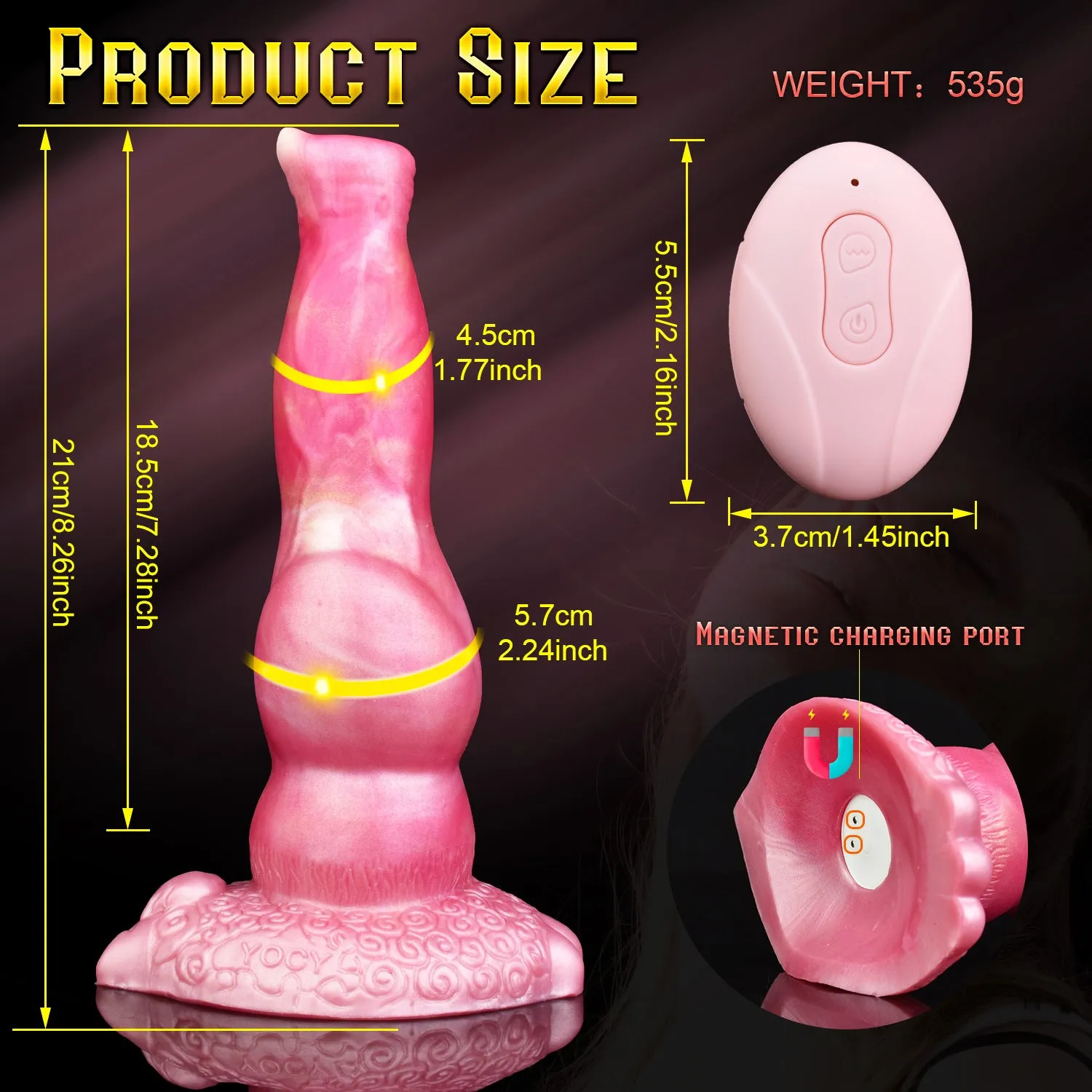 Fantasy Dogdildo Butt Plug - Remote Control Thrusting Dildo Anal Sex Toys for Women Men