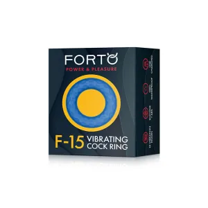 Forto F-15 Rechargeable Silicone Vibrating Cockring Blue