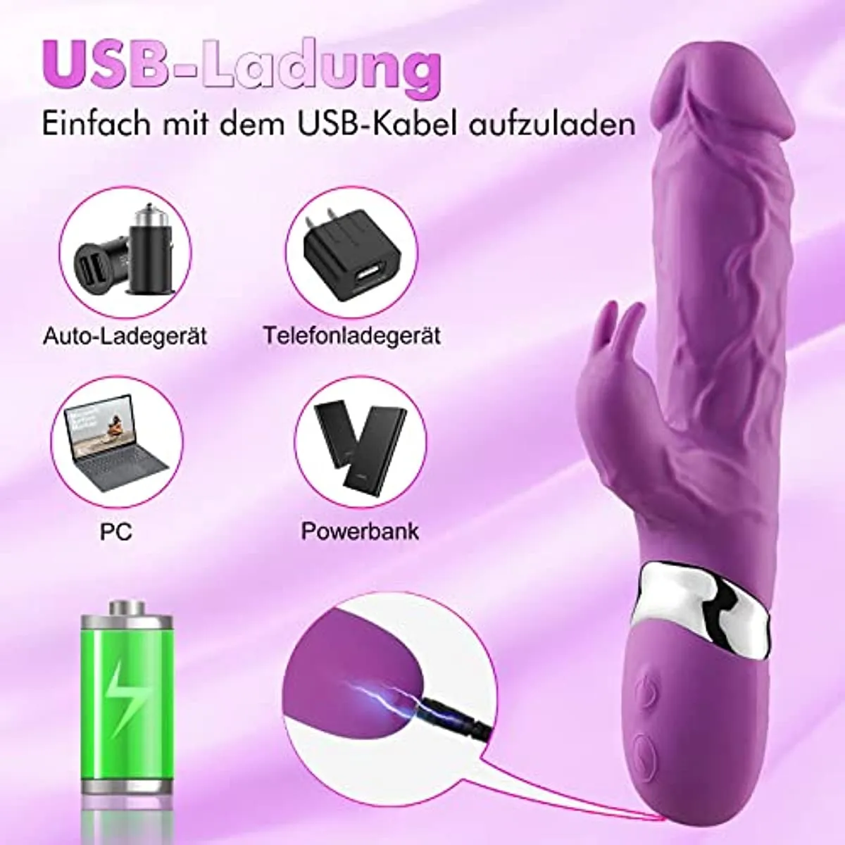 G-Spot Vibrator Quiet and Strong 7 Vibration Modes Rabbit Vibrator