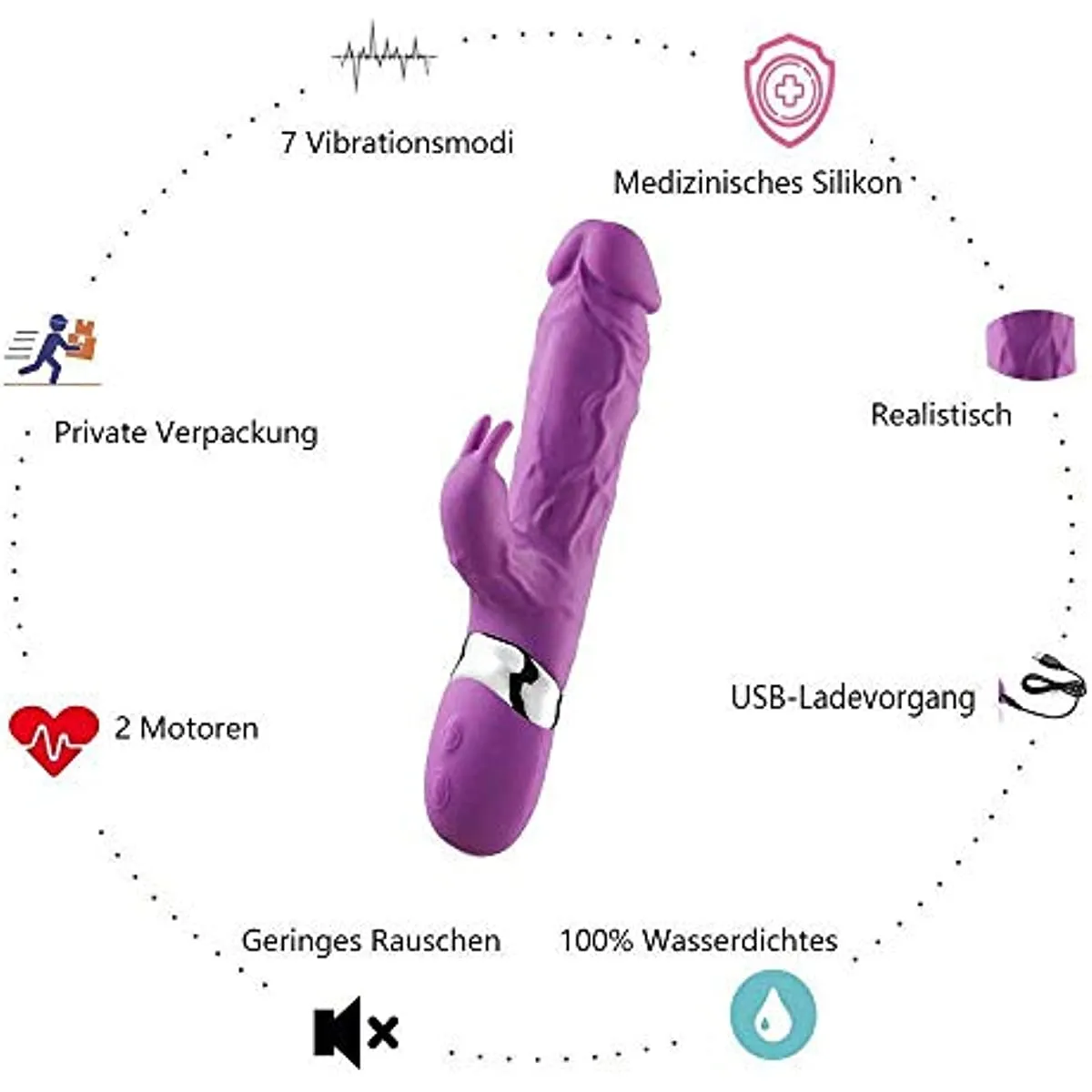 G-Spot Vibrator Quiet and Strong 7 Vibration Modes Rabbit Vibrator