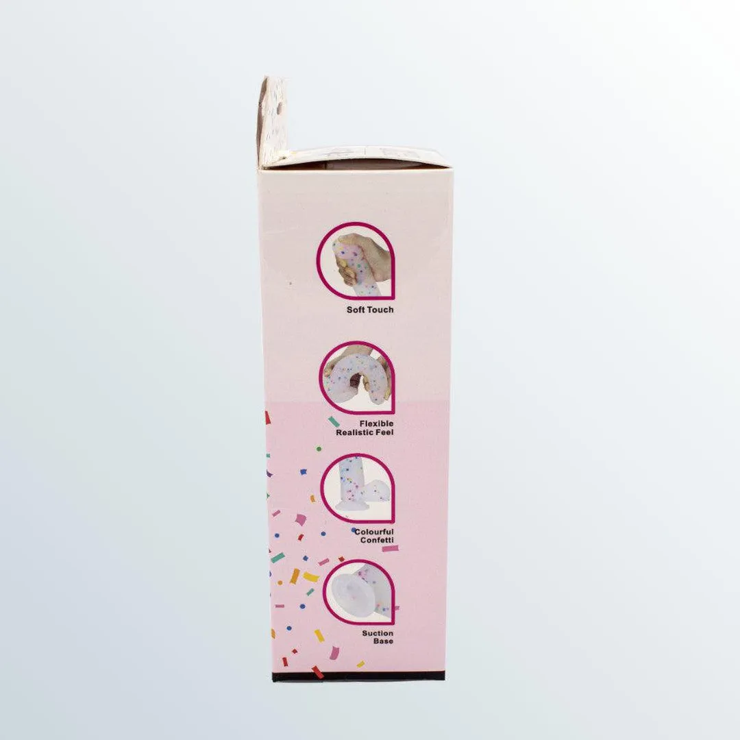 Get Lucky Confetti Cock 8.5 Silicone Dildo