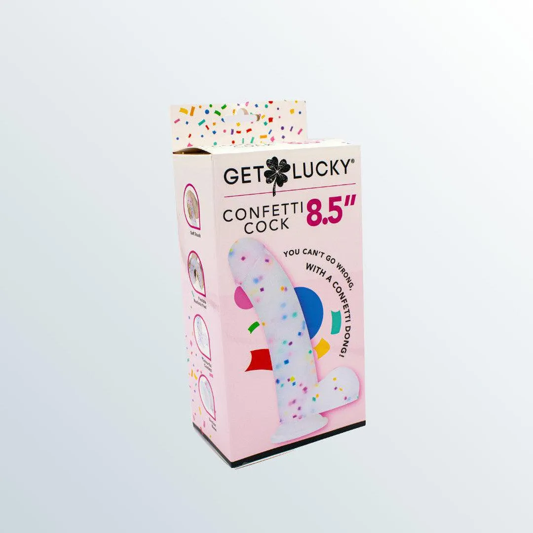 Get Lucky Confetti Cock 8.5 Silicone Dildo