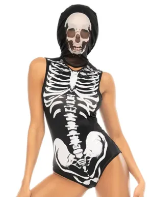 Ghost Rider Skeleton Bodysuit w. Skull Hoodie