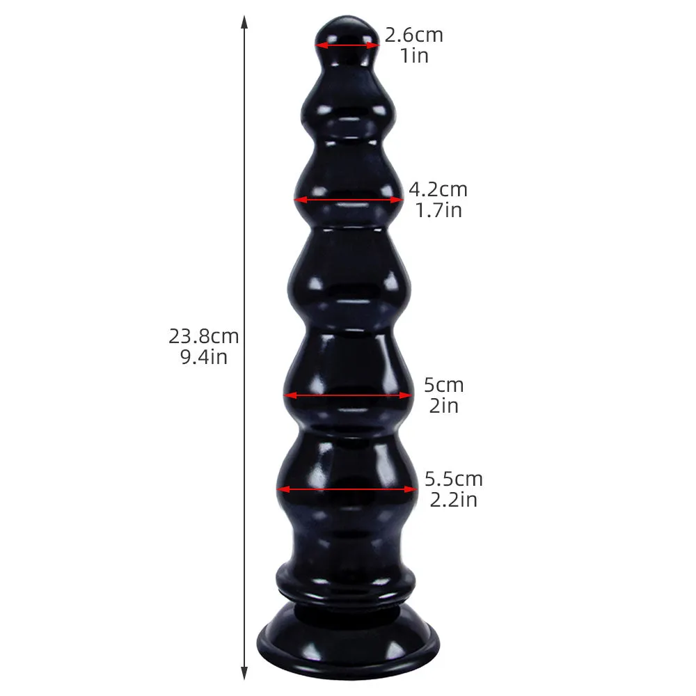 Giant Anal Beads Silicone Dildos - Soft Huge Dildo Butt Plug with Big Suction Cup