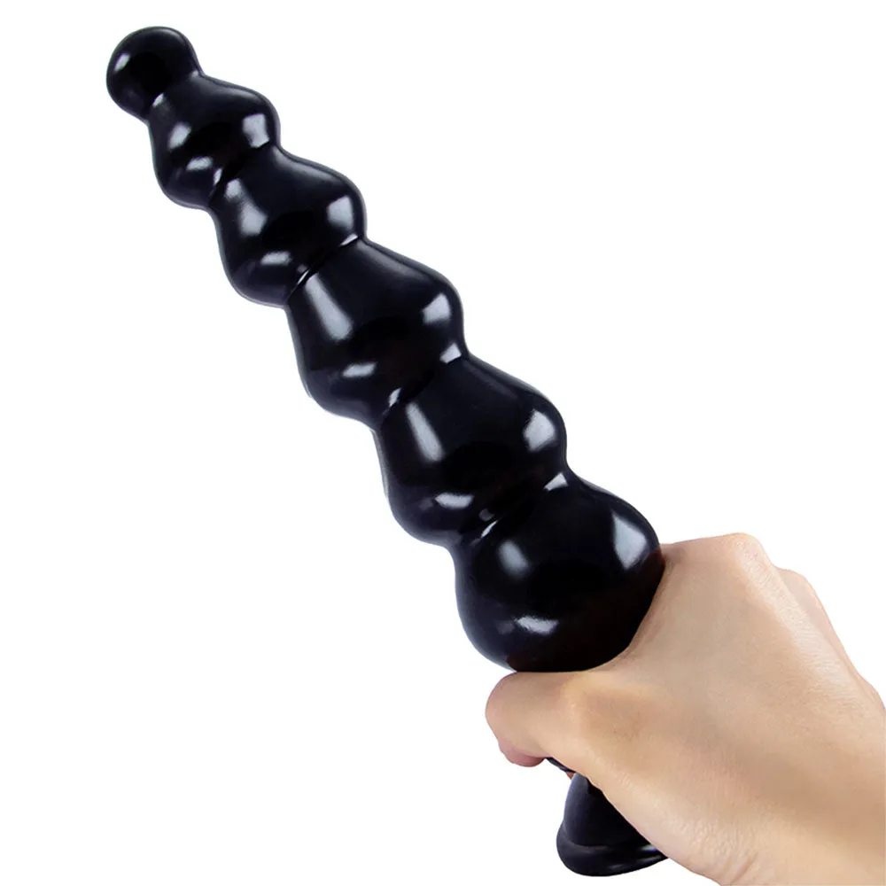 Giant Anal Beads Silicone Dildos - Soft Huge Dildo Butt Plug with Big Suction Cup