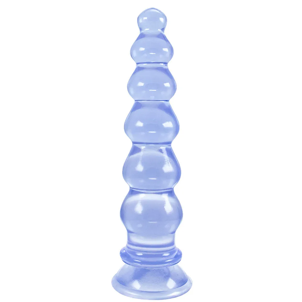 Giant Anal Beads Silicone Dildos - Soft Huge Dildo Butt Plug with Big Suction Cup