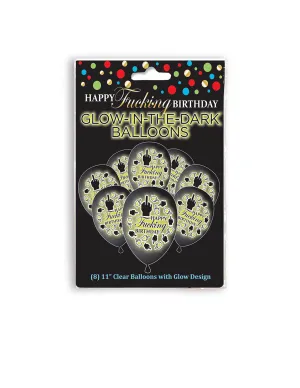 Happy F-ing Birthday Glow Balloons